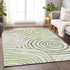 9' X 12' Green Gray And Ivory Abstract Washable Area Rug With UV Protection
