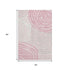 5' X 8' Pink Gray And Ivory Abstract Washable Area Rug With UV Protection