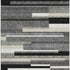 5' X 8' Black Gray And Ivory Striped Washable Area Rug With UV Protection