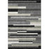5' X 8' Black Gray And Ivory Striped Washable Area Rug With UV Protection