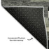 8' Black Gray And Ivory Striped Washable Round Rug With UV Protection