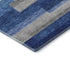 5' X 8' Blue Gray And Ivory Striped Washable Area Rug With UV Protection