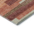 5' X 8' Coral Taupe And Orange Striped Washable Area Rug With UV Protection