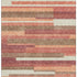 5' X 8' Coral Taupe And Orange Striped Washable Area Rug With UV Protection
