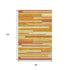 8' X 10' Orange And Gold Striped Washable Area Rug With UV Protection