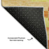 8' X 10' Orange And Gold Striped Washable Area Rug With UV Protection