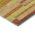 8' X 10' Orange And Gold Striped Washable Area Rug With UV Protection