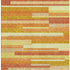 8' X 10' Orange And Gold Striped Washable Area Rug With UV Protection