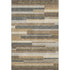 5' X 8' Taupe Gray And Silver Striped Washable Area Rug With UV Protection