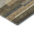 5' X 8' Taupe Gray And Silver Striped Washable Area Rug With UV Protection