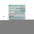 9' X 12' Teal Ivory And Beige Striped Washable Area Rug With UV Protection