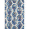8' X 10' Blue Brown And Ivory Diamond Washable Area Rug With UV Protection