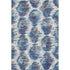 8' X 10' Blue Brown And Ivory Diamond Washable Area Rug With UV Protection