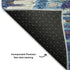 8' X 10' Blue Brown And Ivory Diamond Washable Area Rug With UV Protection