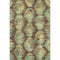 8' X 10' Brown Teal And Rust Diamond Washable Area Rug With UV Protection