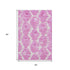 5' X 8' Pink And Ivory Diamond Washable Area Rug With UV Protection