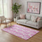 5' X 8' Pink And Ivory Diamond Washable Area Rug With UV Protection