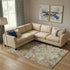 8' X 10' Beige Gray And Brown Diamond Washable Area Rug With UV Protection