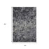 5' X 8' Black Gray And Silver Diamond Washable Area Rug With UV Protection