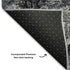 5' X 8' Black Gray And Silver Diamond Washable Area Rug With UV Protection