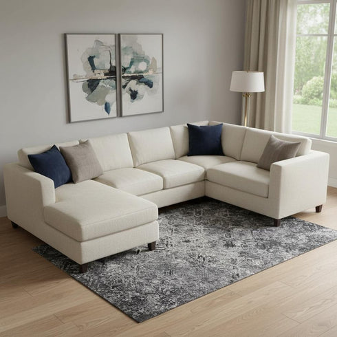 8' X 10' Black Gray And Silver Diamond Washable Area Rug With UV Protection