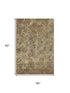 5' X 8' Brown Beige And Copper Diamond Washable Area Rug With UV Protection