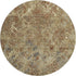 8' Brown Beige And Copper Diamond Washable Round Rug With UV Protection