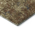 8' Brown Beige And Copper Diamond Washable Round Rug With UV Protection