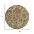 8' Brown Beige And Copper Diamond Washable Round Rug With UV Protection