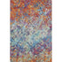 8' X 10' Copper Blue And Red Diamond Washable Area Rug With UV Protection