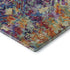 8' X 10' Copper Blue And Red Diamond Washable Area Rug With UV Protection
