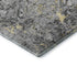 8' X 10' Gray Gold And Silver Diamond Washable Area Rug With UV Protection