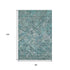 8' X 10' Sage Gray And Ivory Diamond Washable Area Rug With UV Protection