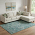 8' X 10' Sage Gray And Ivory Diamond Washable Area Rug With UV Protection