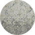 8' Silver Gray And Ivory Diamond Washable Round Rug With UV Protection