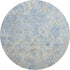 8' Sky Blue Gray And Ivory Diamond Washable Round Rug With UV Protection