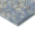 8' Sky Blue Gray And Ivory Diamond Washable Round Rug With UV Protection