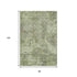 8' X 10' Artichoke Green Gray And Taupe Abstract Washable Area Rug With UV Protection
