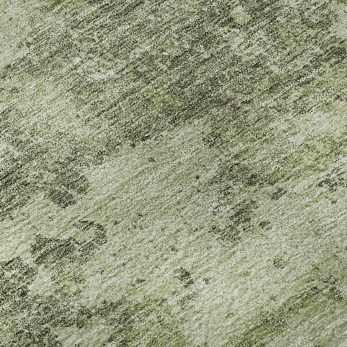 8' X 10' Artichoke Green Gray And Taupe Abstract Washable Area Rug With UV Protection