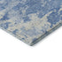 5' X 8' Blue And Ivory Abstract Washable Area Rug With UV Protection