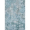 8' X 10' Teal Ivory And Gray Abstract Washable Area Rug With UV Protection