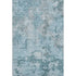8' X 10' Teal Ivory And Gray Abstract Washable Area Rug With UV Protection