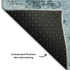 8' X 10' Teal Ivory And Gray Abstract Washable Area Rug With UV Protection