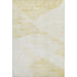 5' X 8' Gold And Ivory Geometric Washable Area Rug With UV Protection