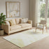 5' X 8' Gold And Ivory Geometric Washable Area Rug With UV Protection
