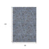 8' X 10' Blue And Gray Floral Washable Area Rug With UV Protection