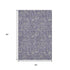5' X 8' Eggplant And Gray Floral Washable Area Rug With UV Protection