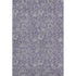 9' X 12' Eggplant And Gray Floral Washable Area Rug With UV Protection