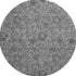 8' Gray And Charcoal Floral Washable Round Rug With UV Protection