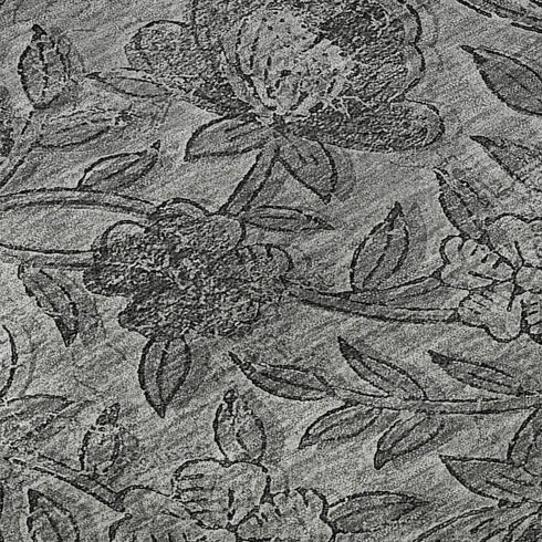 8' X 10' Gray And Charcoal Floral Washable Area Rug With UV Protection